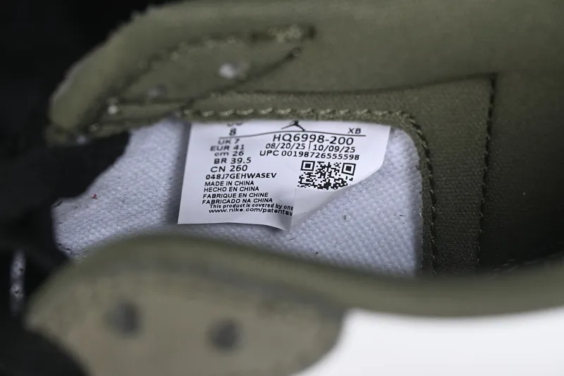 All categories Air Jordan Jordan series basketball shoes Air Jordan 1 Low Air Jordan 1 Low OG "Medium Olive" AJ1 Joe 1 joint model olive green low-top retro cultural basketball shoes HQ6998-200